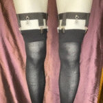 4-Clip Garters with 1 Leg Strap and Spider Charm