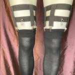 4-Clip Garters with 2 Leg Straps and Spider Charm