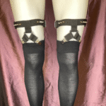 Y front I back 1 leg strap garters with spikes