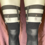 2-Clip Garters with 2 Leg Straps and Weed Charm