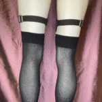2-Clip Garters with 1 Leg Strap and Spider Charm - Image 2