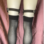 4-Clip Garters with 1 Leg Strap and Spider Charm - Image 2