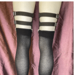 4-Clip Garters with 2 Leg Straps and Cherry Charm - Image 2