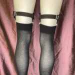 4-Clip Garters with 1 Leg Strap and Cherry Charm - Image 2