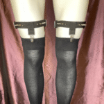 T front I back 1 leg strap garters with spikes