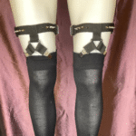 Y front II back 1 leg strap garters with spikes