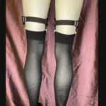 4-Clip Garters with 1 Leg Strap and Pentagram Charm - Image 2