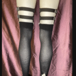 4-Clip Garters with 2 Leg Straps and Pentagram Charm - Image 2