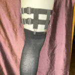 4-Clip Garters with 2 Leg Straps and Spider Charm - Image 3