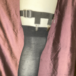 4-Clip Garters with 1 Leg Strap and Skull Charm - Image 3