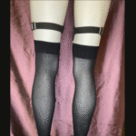 2-Clip Garters with 1 Leg Strap and Moon Charm - Image 2