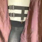 2-Clip Garters with 2 Leg Straps and Skull Charm - Image 3