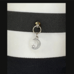 2-Clip Garters with 1 Leg Strap and Moon Charm - Image 4