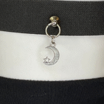 4-Clip Garters with 2 Leg Straps and Moon Charm - Image 4