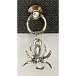 2-Clip Garters with 2 Leg Straps and Spider Charm - Image 2