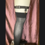 2-Clip Garters with 1 Leg Strap and Cat Charm - Image 3