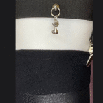 2-Clip Garters with 1 Leg Strap and Cat Charm - Image 4