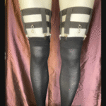 4-Clip Garters with 2 Leg Straps and Moon Charm