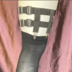 4-Clip Garters with 2 Leg Straps and Moon Charm - Image 3