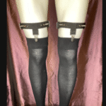 T front II back 1 leg strap garters with spikes